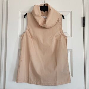 Marcella Marcy Sleeveless Top Cream Cotton oversized Turtleneck XS